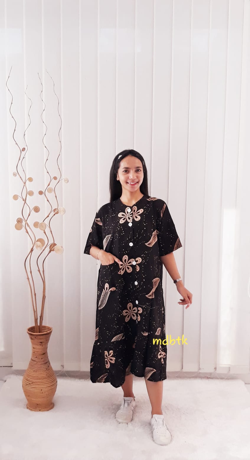 Daster Batik Jumbo Pekalongan Lengan Pendek Bahan Rayon Tebal