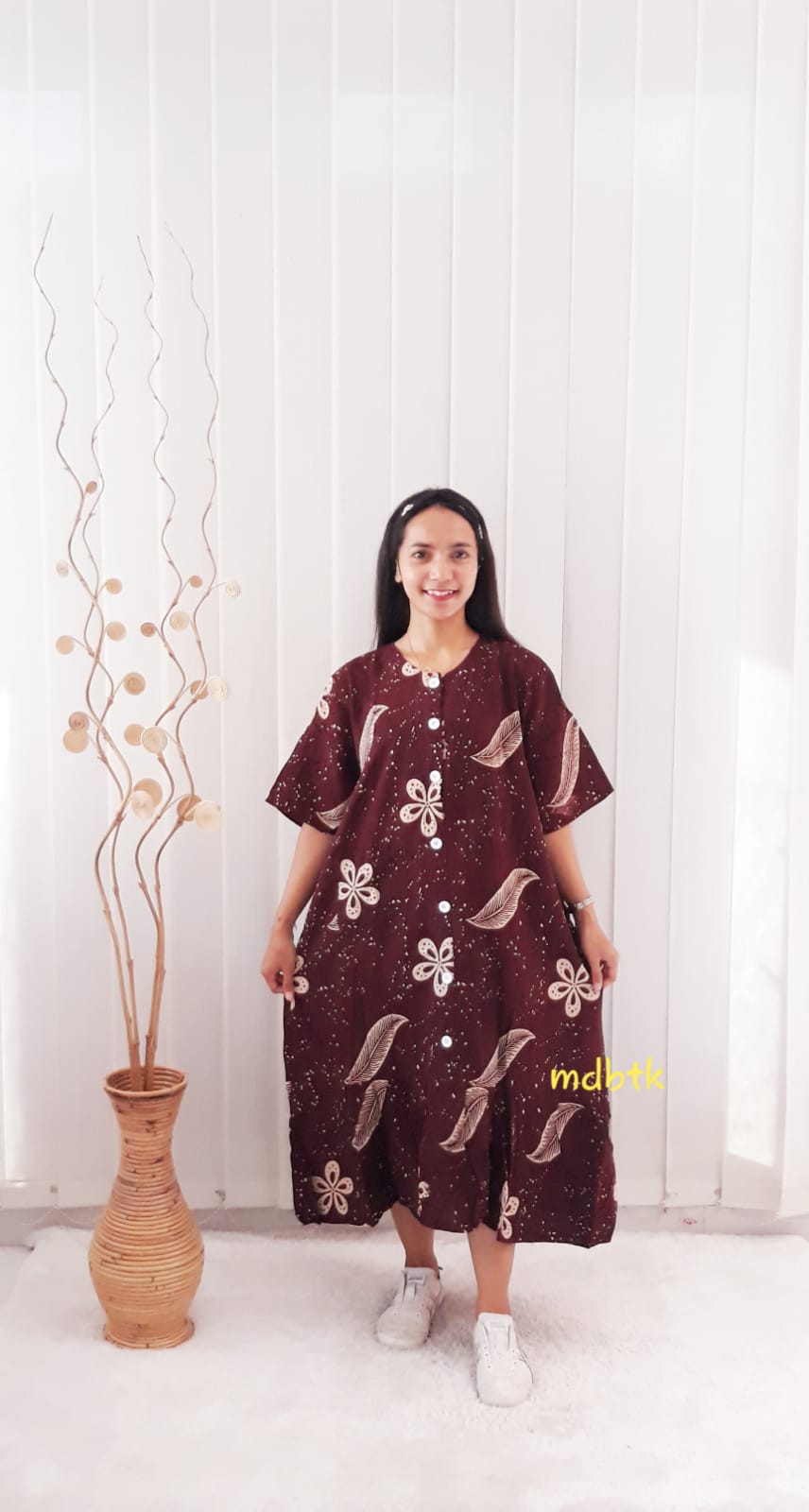 Daster Batik Jumbo Pekalongan Lengan Pendek Bahan Rayon Tebal