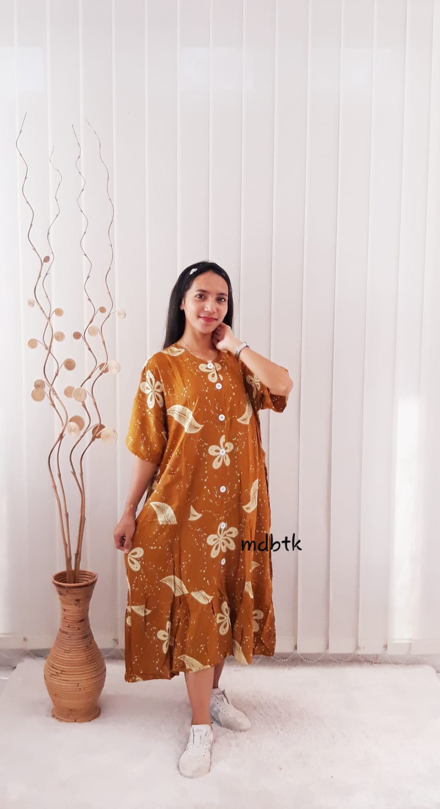 Daster Batik Jumbo Pekalongan Lengan Pendek Bahan Rayon Tebal