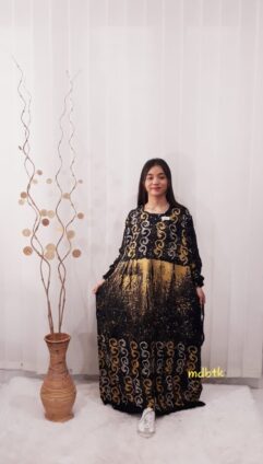 Baju Gamis Batik Murah Model Ciprat Modern Bahan Santung Rayon