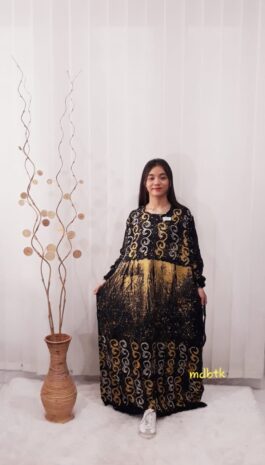 Baju Gamis Batik Murah Model Ciprat Modern Bahan Santung Rayon