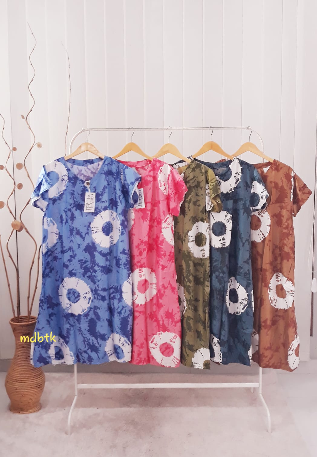 Baju Tidur Daster Batik Lengan Pendek Bahan Rayon Adem Warna