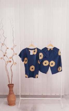 Baju Tidur Daster Batik Setelan Celana Pendek Bahan Rayon Motif Shibori Warna