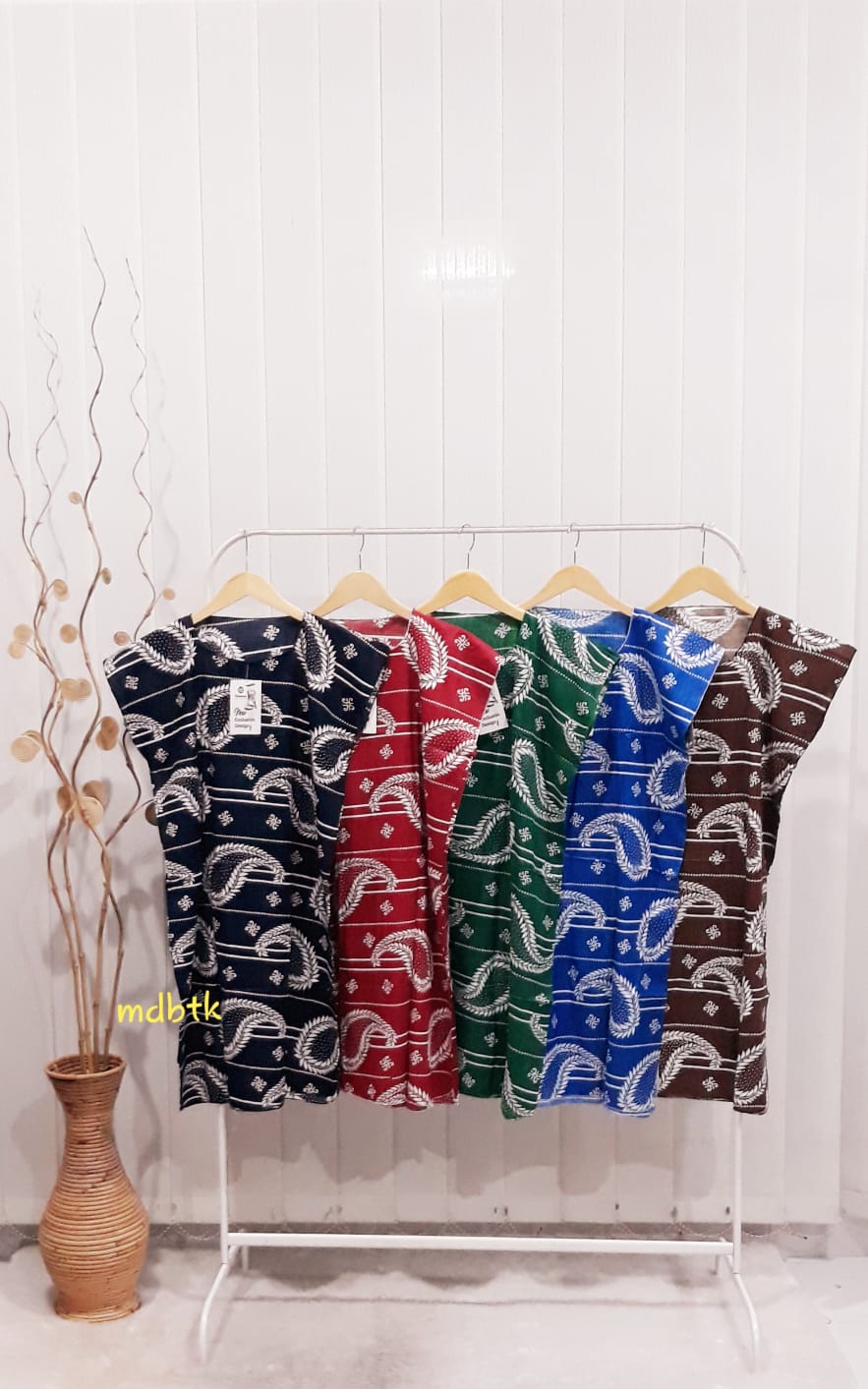 Baju Tidur Daster Midi Batik Pendek Kekinian Oblong Rayon
