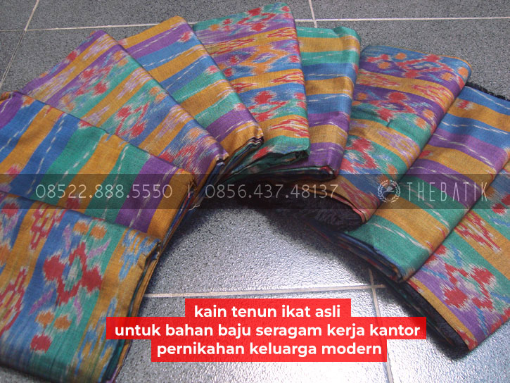 Kain Tenun Asli untuk Bahan Baju Seragam Kerja Kantor Pernikahan Keluarga Modern
