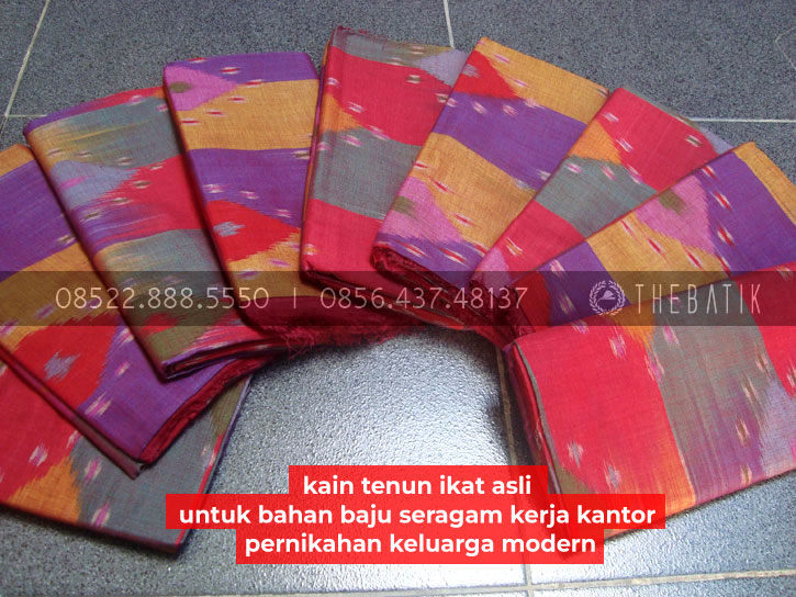 Kain Tenun Asli untuk Bahan Baju Seragam Kerja Kantor Pernikahan Keluarga Modern