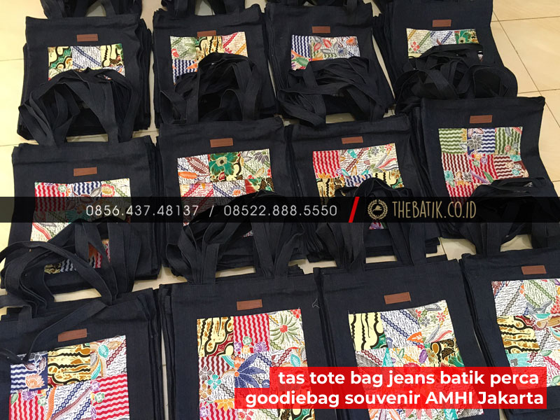 Tas Goodie Bag Jeans Batik Perca Tas Souvenir Event Unik AMHI Jakarta