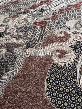 Bahan Baju Seragam Batik Modern Motif Kombinasi Warna Coklat Ukuran 2.4 m