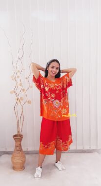 Baju Batik Setelan Kulot Jumbo Ratu Busana Bahan Rayon Santai Grosiran