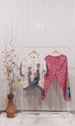 Baju Daster Batik Setelan Celana Panjang Bahan Rayon Adem Murah