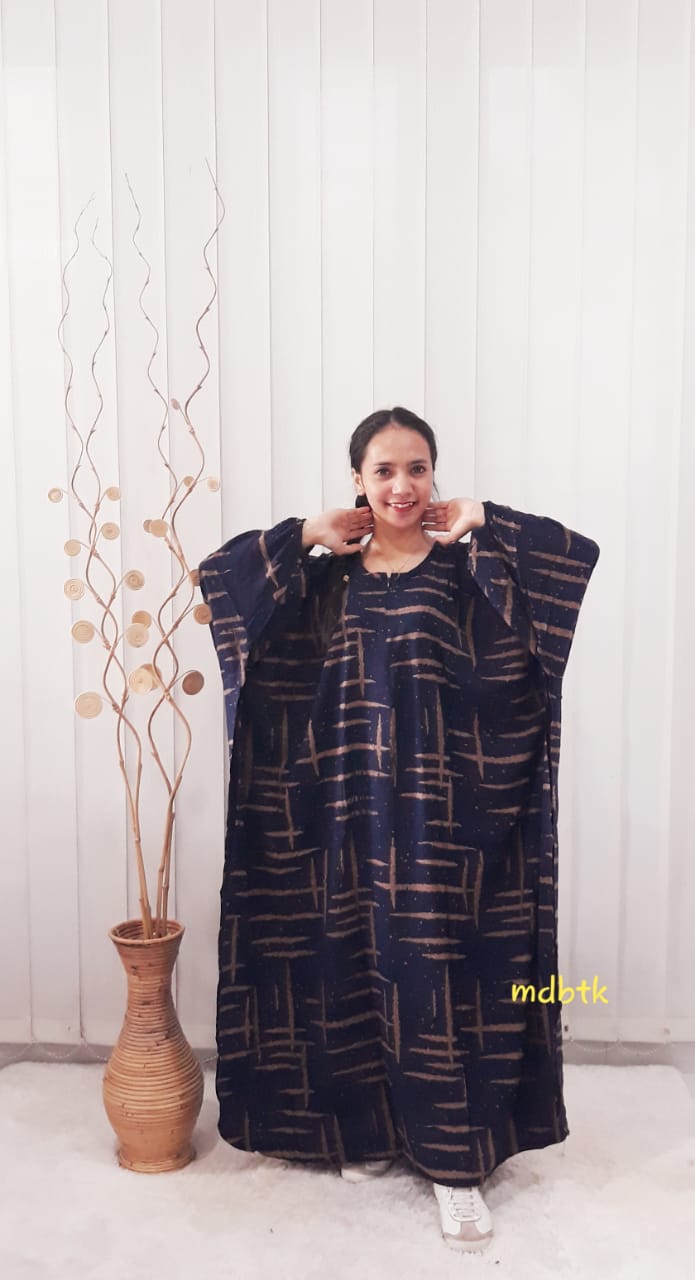Baju Jubah Kaftan Batik Jumputan Lengan Panjang Bahan Rayon Grosir Seri Murah