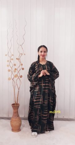 Baju Jubah Kaftan Batik Jumputan Lengan Panjang Bahan Rayon Grosir Seri Murah