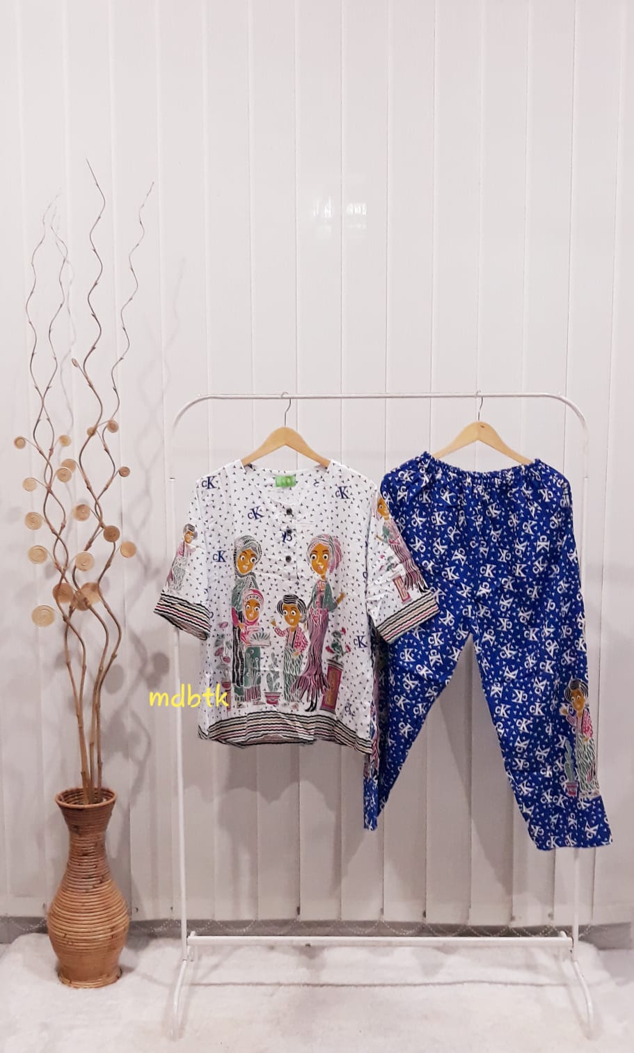 Baju Setelan Batik Kulot Panjang Lengan 7/8 Bahan Rayon Grosiran