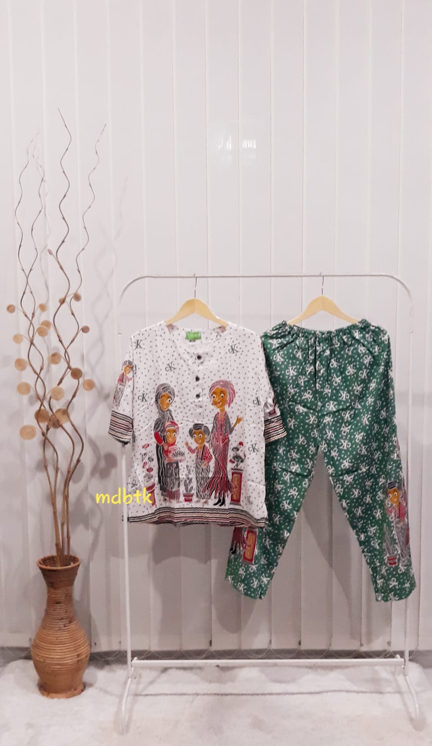 Baju Setelan Batik Kulot Panjang Lengan 7/8 Bahan Rayon Grosiran