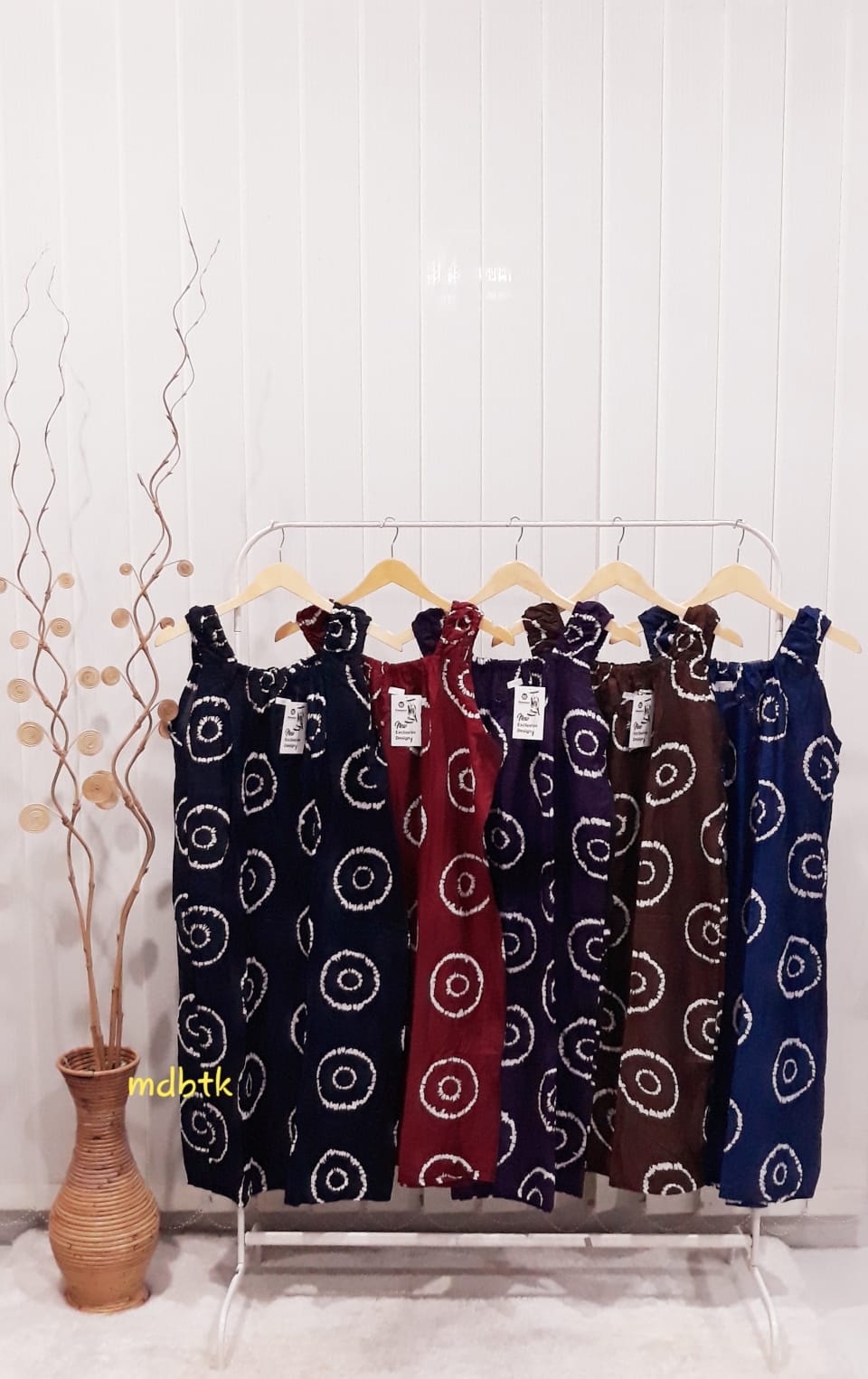Baju Tidur Batik Yukensi Jumbo Tanpa Lengan Bahan Rayon Seri Grosir Murah