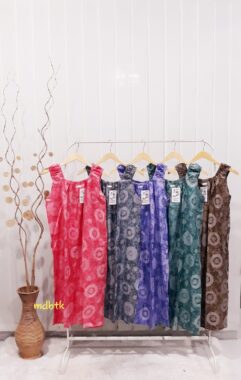 Baju Tidur Batik Yukensi Jumbo Tanpa Lengan Bahan Rayon Seri Grosir Murah