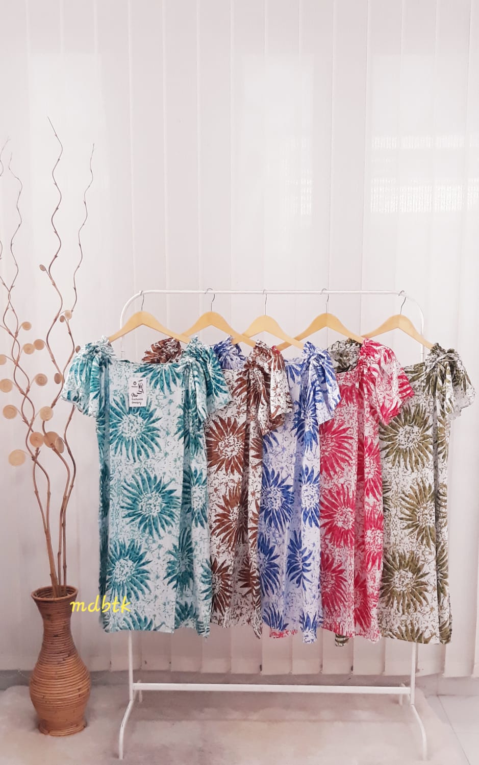 Baju Tidur Daster Batik Serut Lengan Pendek Seri Harga Grosir
