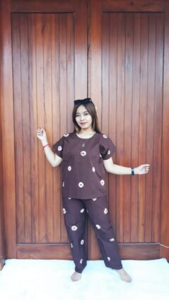 Baju Tidur Setelan Batik Jumputan Katun Grosir Seri Warna Murah (isi 5)