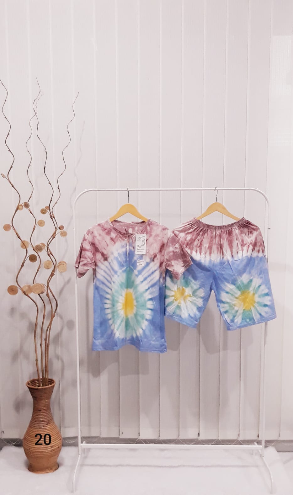 Setelan Kaos Batik Pendek Celana Pendek Beli Grosir Seri Warna