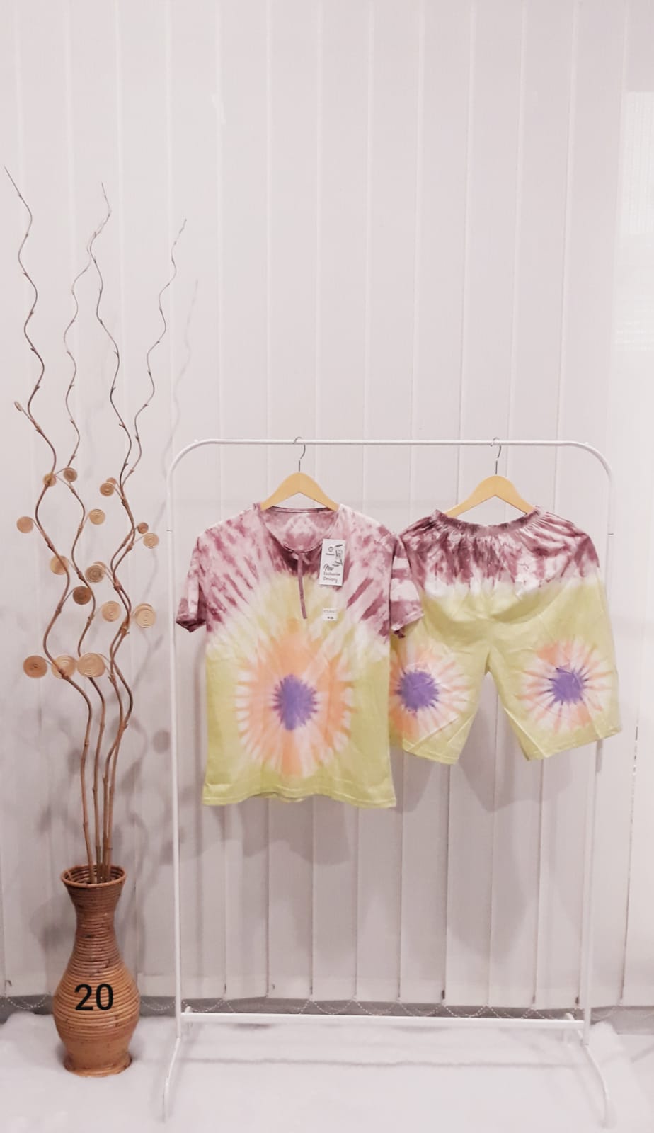 Setelan Kaos Batik Pendek Celana Pendek Beli Grosir Seri Warna