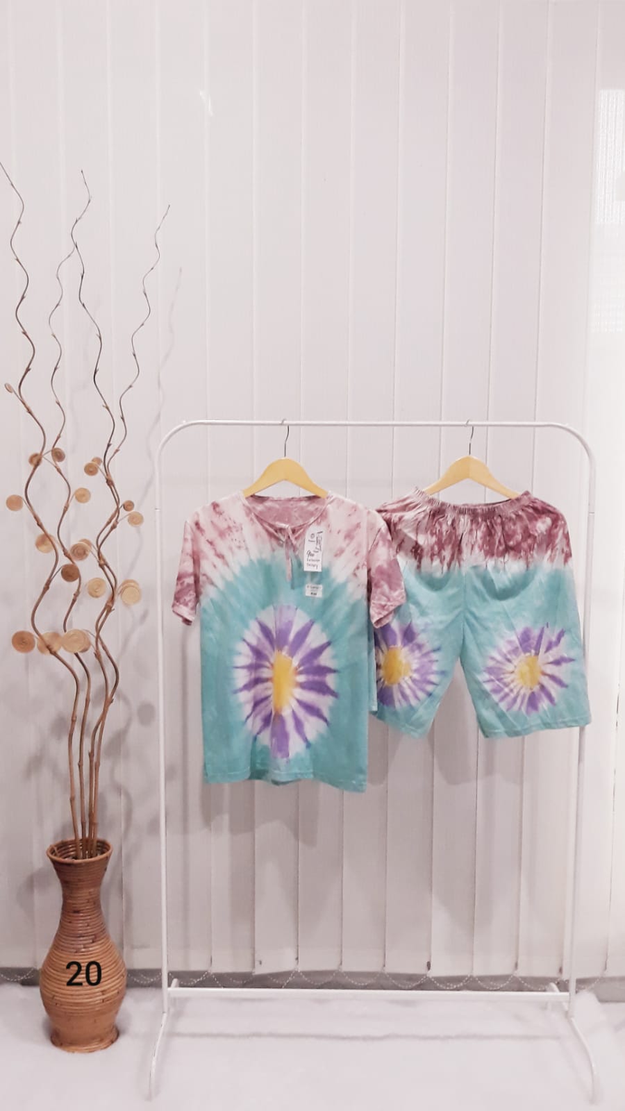 Setelan Kaos Batik Pendek Celana Pendek Beli Grosir Seri Warna