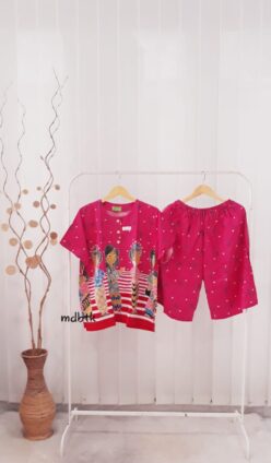 Setelan Kulot Besar HAP Lengan Pendek Bahan Rayon Seri Warna Harga Grosir