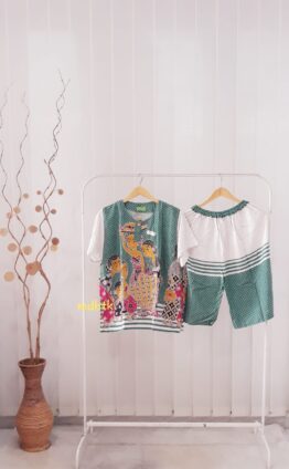 Setelan Kulot Jumbo HAP Lengan Pendek Bahan Rayon Adem Santai Bisa Grosir