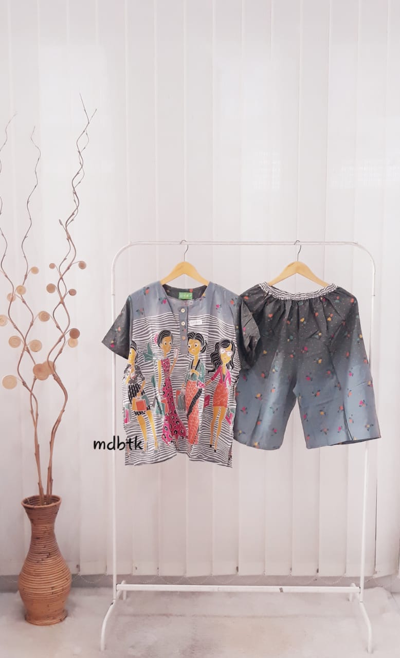 Setelan Kulot Lebar HAP Lengan Celana Pendek Rayon Beli Seri Harga Grosir