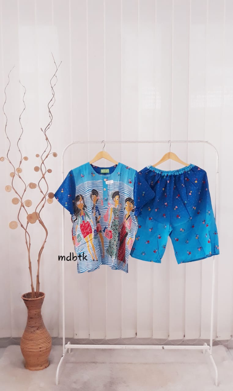 Setelan Kulot Lebar HAP Lengan Celana Pendek Rayon Beli Seri Harga Grosir