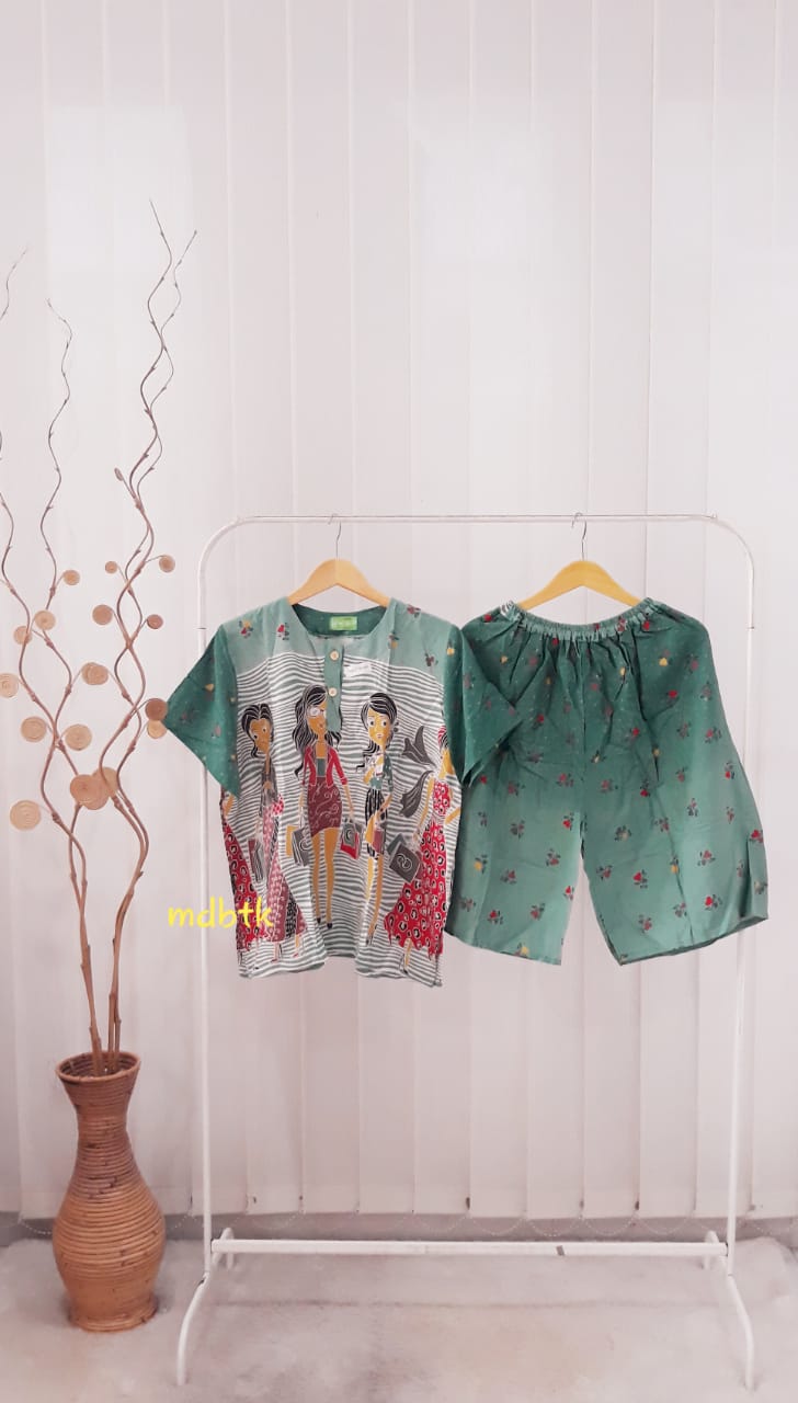 Setelan Kulot Lebar HAP Lengan Celana Pendek Rayon Beli Seri Harga Grosir