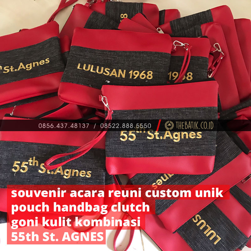 Souvenir Tas Pouch Clutch Dompet Goni Kulit