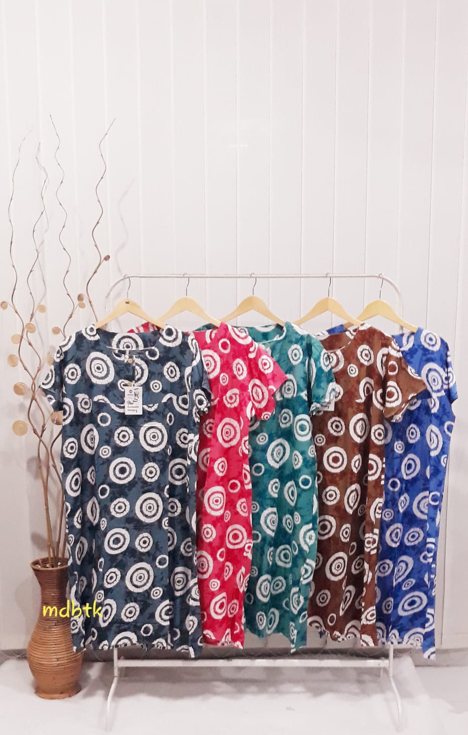 Baju Daster Midi Batik Pekalongan Seri Warna Banyak Harga Grosir (isi 5)