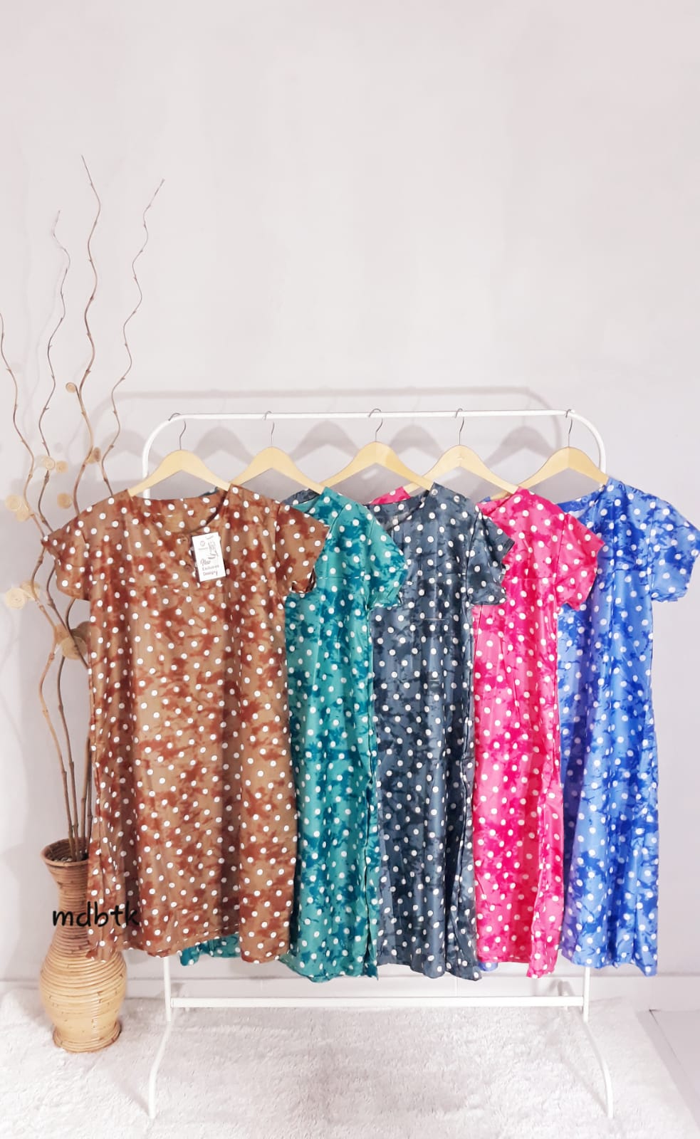 Baju Daster Midi Batik Pekalongan Seri Warna Banyak Harga Grosir (isi 5)