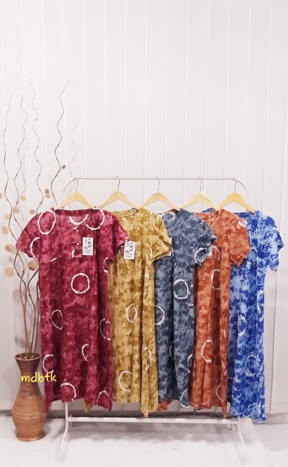 Baju Daster Midi Batik Pekalongan Seri Warna Banyak Harga Grosir (isi 5)
