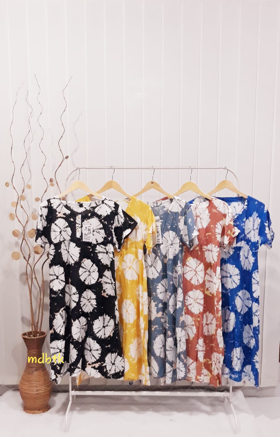 Baju Daster Midi Batik Pekalongan Seri Warna Banyak Harga Grosir (isi 5)
