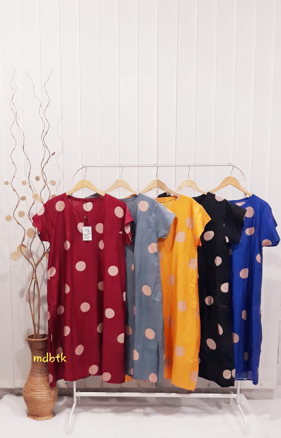 Baju Daster Midi Batik Pekalongan Seri Warna Banyak Harga Grosir (isi 5)