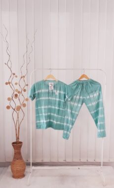 Baju Setelan Bahan Kaos Batik Jumputan Lengan Pendek Celana Panjang (isi 5)