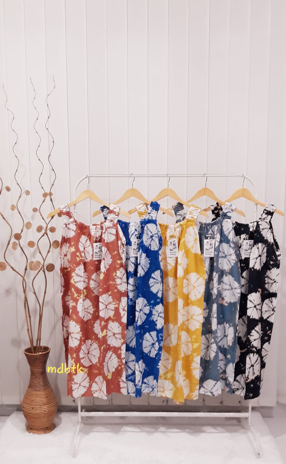 Baju Tidur Daster Yukensi Tanpa Lengan Jumbo Batik Rayon Seri Warna Banyak Grosir (isi 5)