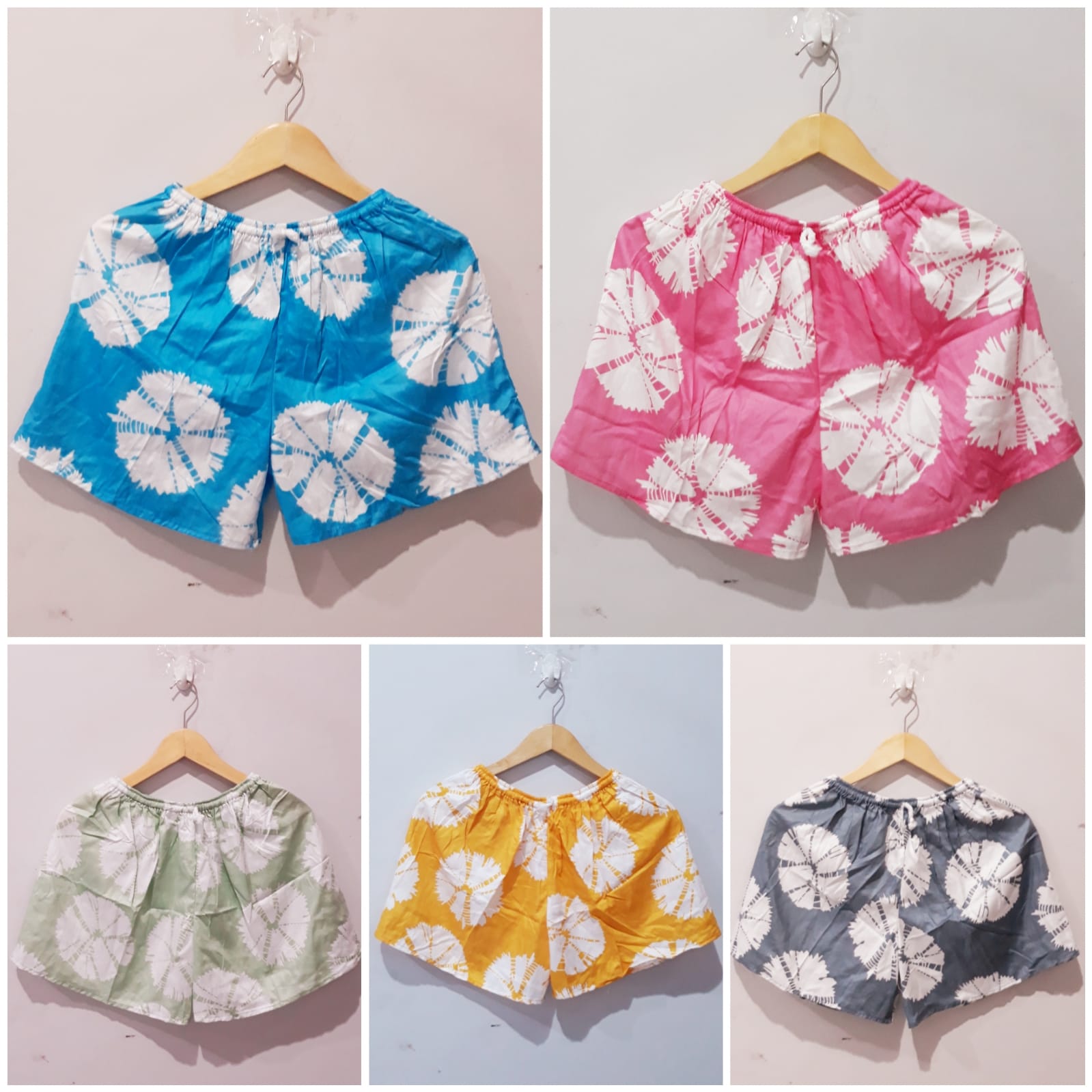 Celana Hotpants Wanita Motif Batik Grosir Harga Murah Seri Warna (isi 10)