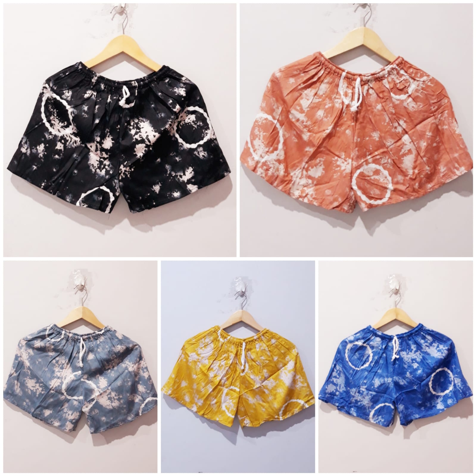 Celana Hotpants Wanita Motif Batik Grosir Harga Murah Seri Warna (isi 10)