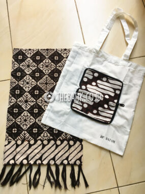 Syal Scarf dan Tas Batik Lipat Souvenir Event Resmi Harga Grosir CEPLOK NITHIK