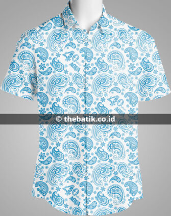 Seragam Batik Custom Logo Event 40 Tahun AQUA Danone