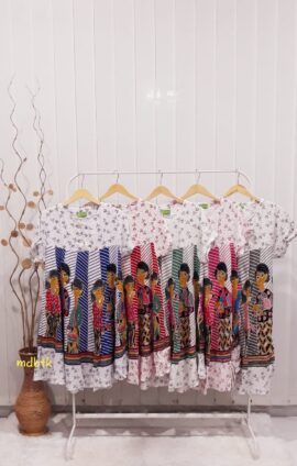 Baju Daster Klok HAP Batik Santung Rayon Lengan Pendek Pekalongan (isi 5)