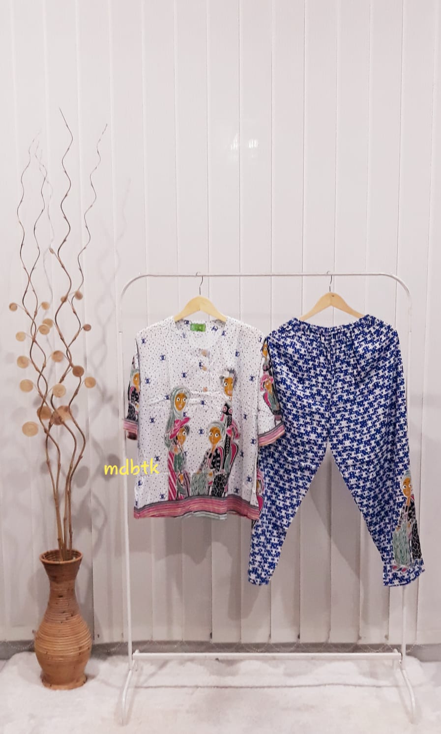 Setelan Baju Tidur HAP Atasan Lengan 7/8 Celana Panjang Bahan Rayon Premium (isi 5)
