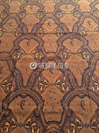 Kain Bahan Kemeja Batik Solo Motif Ceplok Candi Soga Genes
