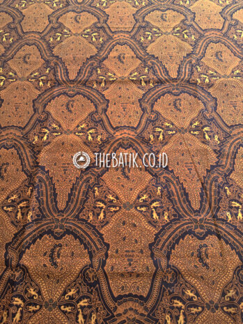 Kain Bahan Kemeja Batik Solo Motif Ceplok Candi Soga Genes
