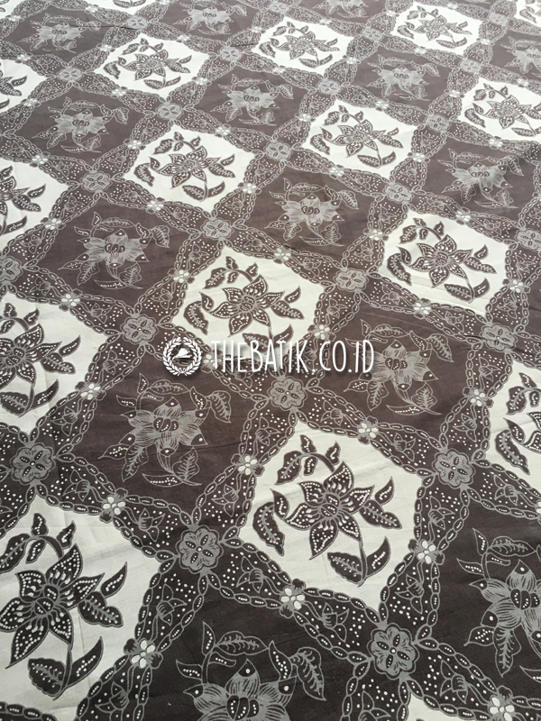 Kain Bahan Baju Kemeja Blouse Batik Solo Modern Motif Ceplok Kembang