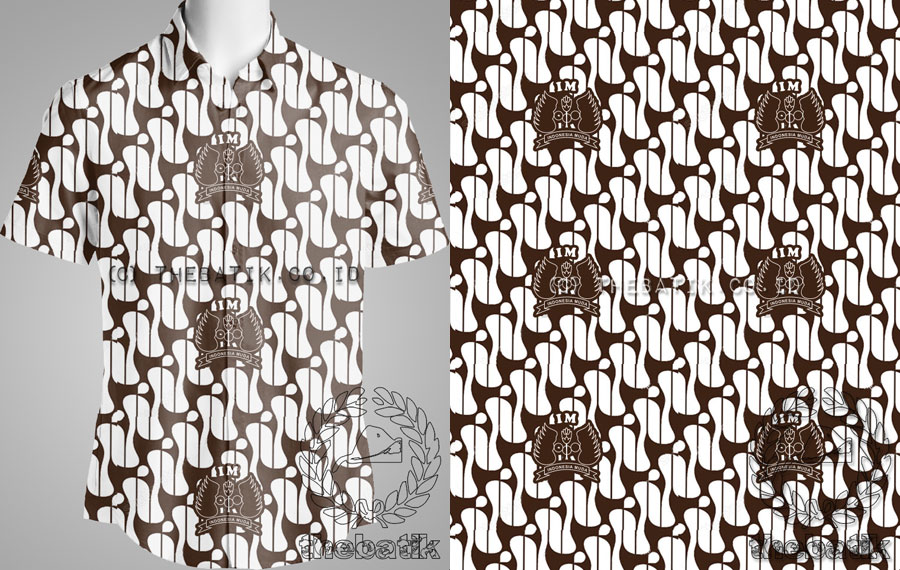 Seragam Batik Berlogo Organisasi INDONESIA MUDA Desain Motif Sendiri