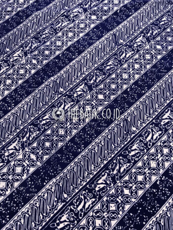 Kain Batik Seragam Motif Parang Seling Biru Dongker untuk Seragam Kantor / Guru / Pernikahan / Keluarga