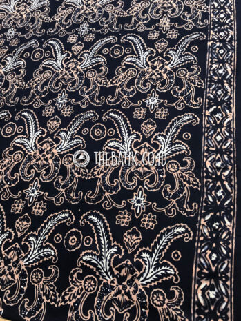 Kain Batik Seragam Primisima Motif Pisan Bali Biru Dongker untuk Seragam Kantor / Guru / Pernikahan / Keluarga